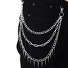 Hip Hop Punk Rivet Multi-layer Metal Chain Waist Chain Trendy Cool Men's and Women's Versatile Trousers