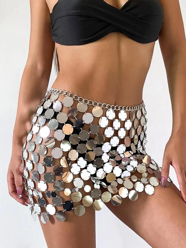 Europäischer Amerikanischer Punk-Stil Paillettenrock