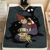 1 buc. Pătură din flanelă cu imprimeu Over the Garden Wall, Calitate înaltă, Confortabilă pentru toate anotimpurile, Decor pentru casă, Căldură și confort, Perfectă pentru cadouri de Crăciun