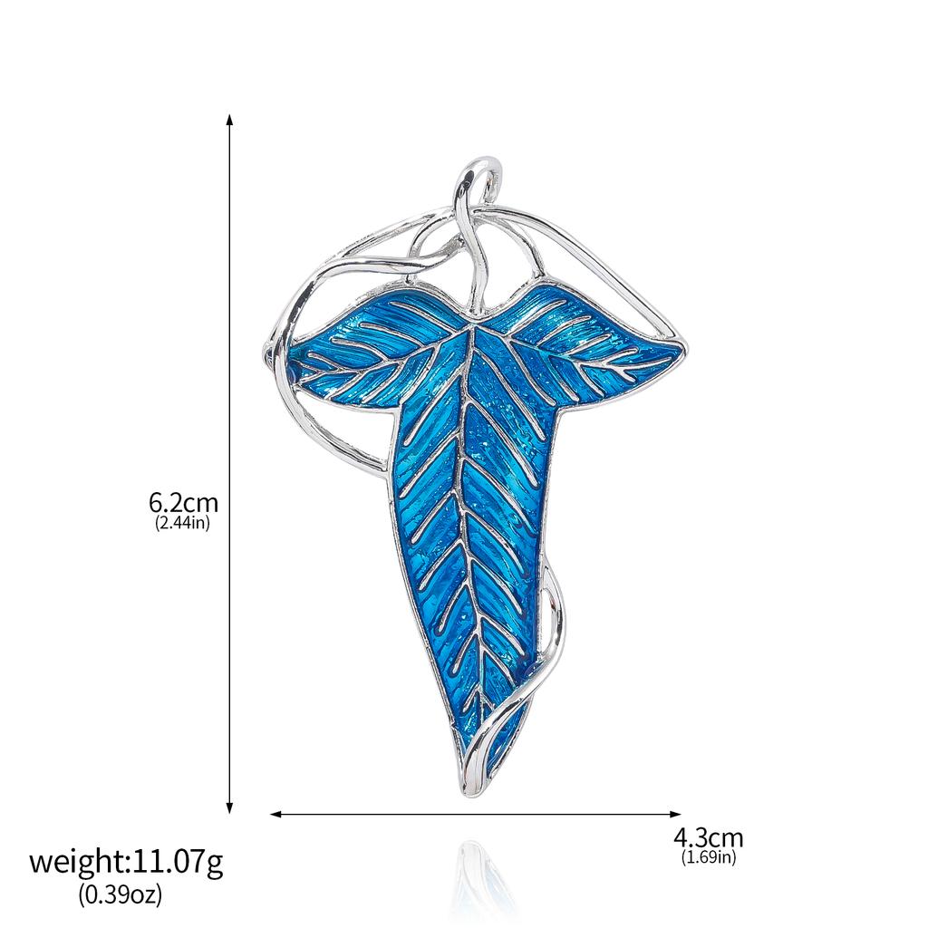 Elf Queen Green Leaves of Lorien Brooch Pin Tolkien Galadriel Legolas Frodo Baggins Aragorn Tree Enamel Badge Movie Jewelry
