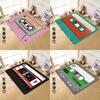 Retro Cassette Tape Design Area Rug Floor Mat Non-Slip Waterproof Rug for Living Room Bedroom Kitchen Outdoor Decor Carpet