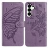 For Samsung Galaxy M36 5G Case Butterfly Imprinted Wallet Stand PU Leather Flip Phone Cover with Strap