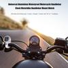 7/8 to 1 Motorcycle Handlebar Clock, Silver Waterproof Handlebar Glow Mount Clock Watch for Motorcycle, Cruiser, Chopper, Custom Bikes