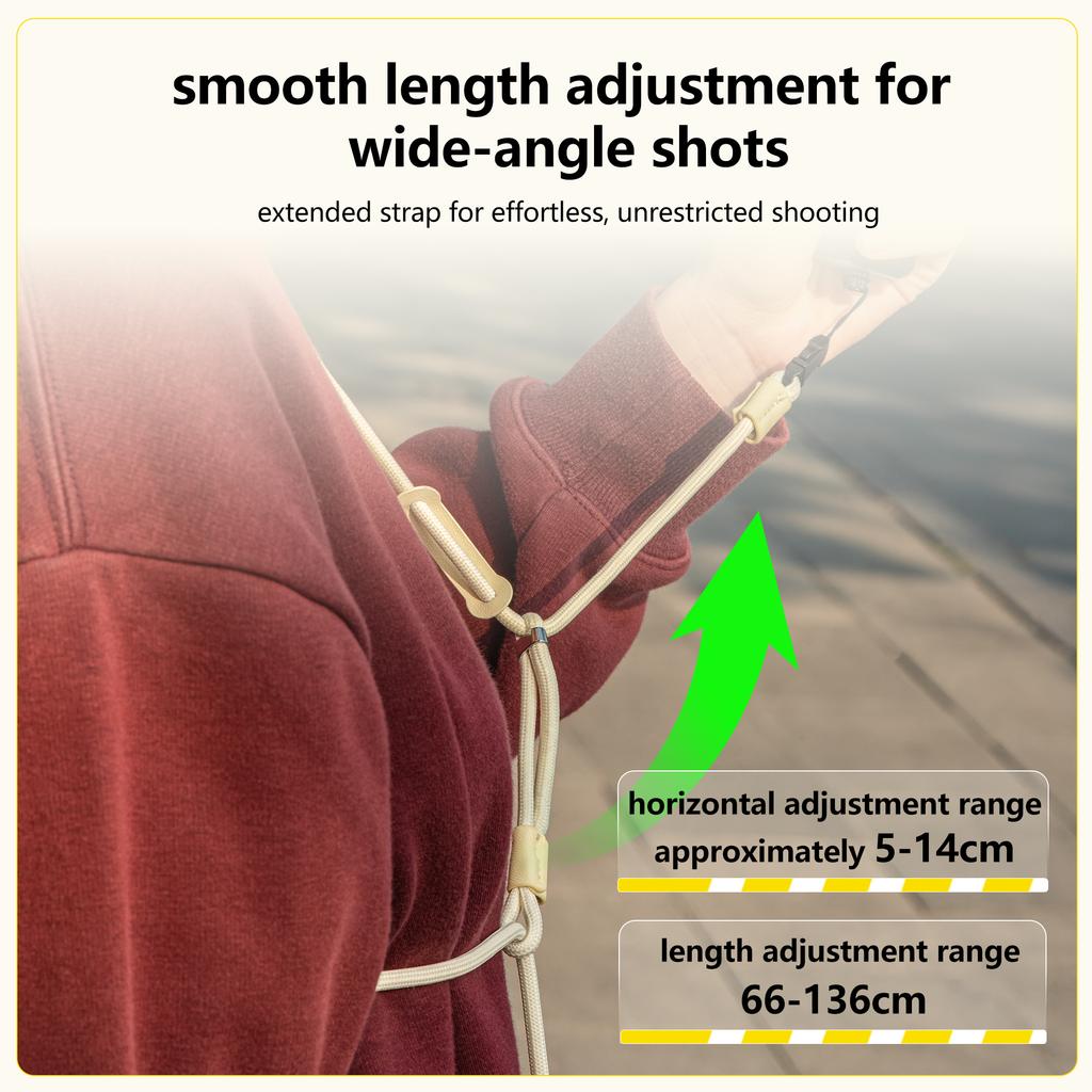 STARTRC For DJI Osmo Pocket 3 Sports Camera Double Ended Lanyard 66 - 136cm Adjustable Neck Strap