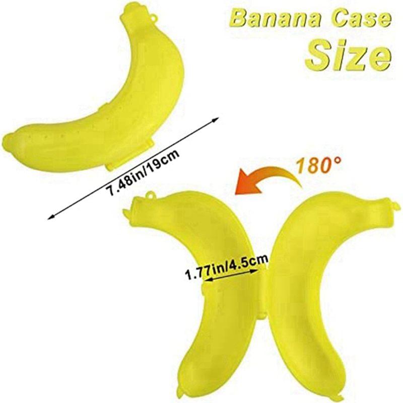 AEE4-Banana Case Cute Banana Protector Storage Box Portable Banana Holder For Lunch Boxes, BPA-Free Fruit Container