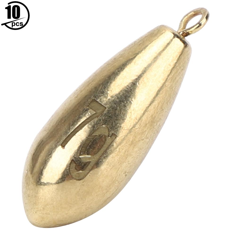 

10Pcs Portable Reusable Rotation Fishing Weights Sinkers Tackle Accessory Golden7g