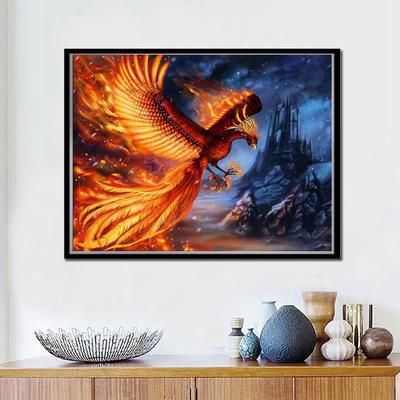Diamant peinture couture plein diamant "Fantasy Undead Fire Phoenix" broderie strass