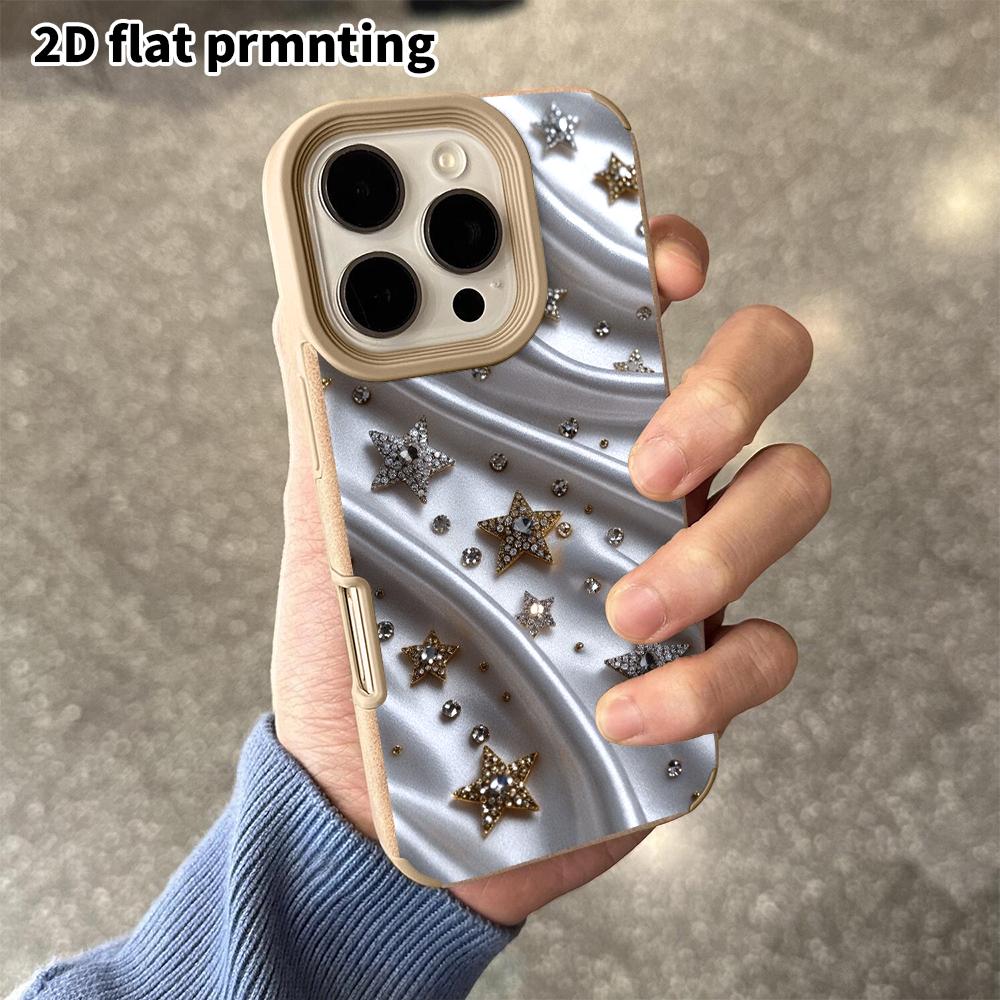 Phone Case: 2D Flat Lambskin Suitable for iPhone 18, 17, 16, 15, 14, 13 Pro Protective Case, Soft Reflective, Christmas and Halloween Gifts