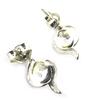 Les Trésors De Lily [H5564] - Silver Earrings 'Jet Black Goddess'