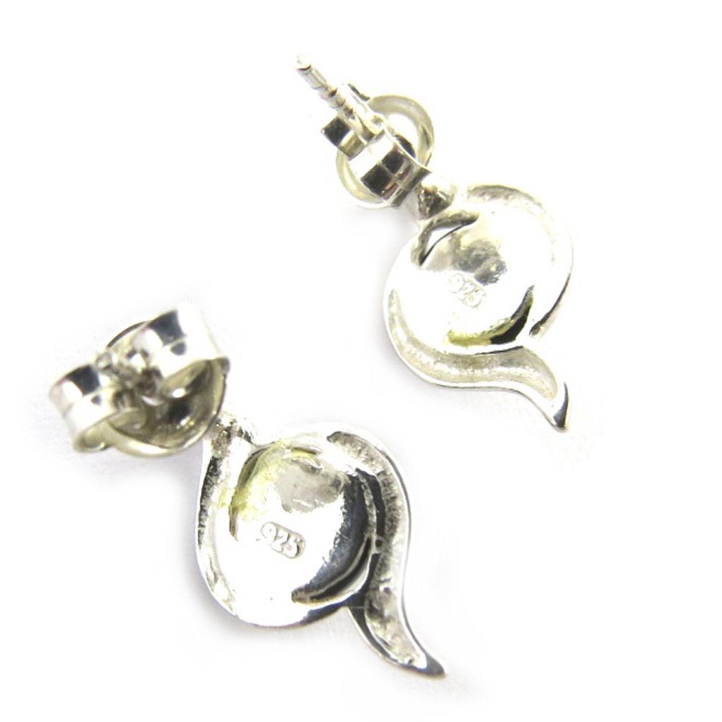 Les Trésors De Lily [H5564] - Silver Earrings 'Jet Black Goddess'