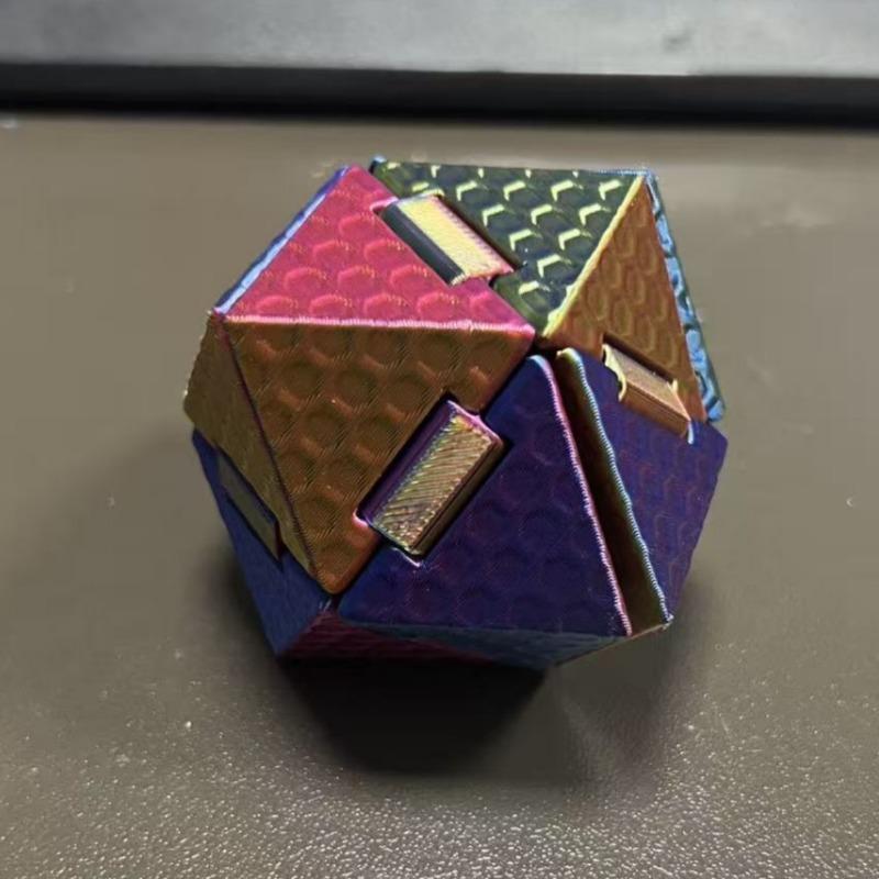 3D Printing Variety Geometric Changeable Magic Cube Anti Stress 3D Hand Flip Puzzle Cube Kids Stress Fidget Toy