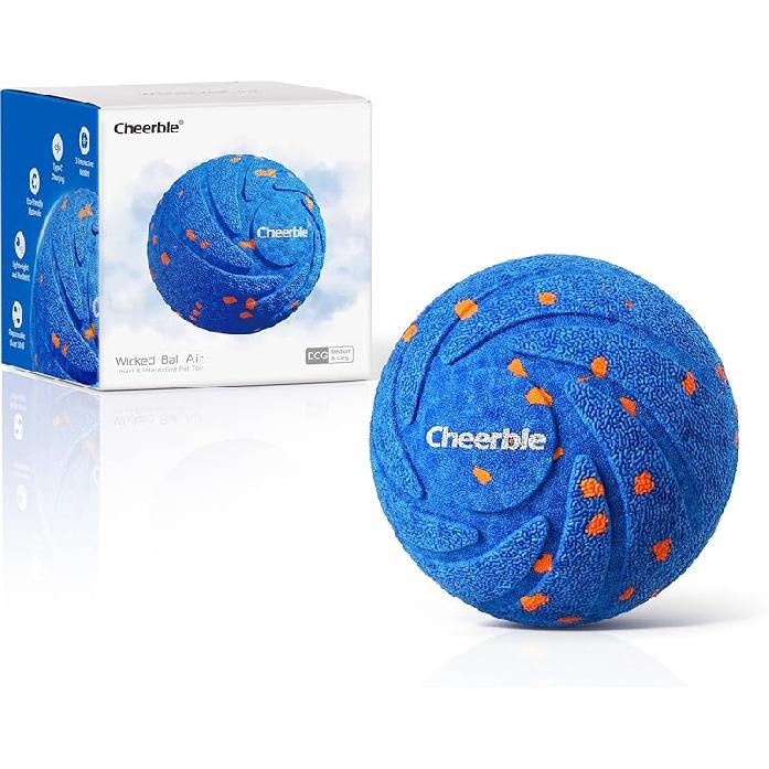 Cheerble Smart Interactive Dog Toy, Wicked Ball AIR, Automatic Moving, Bouncing, and Rotating, E-TPU Material, IPX7 Waterproof Rating, Active Rolling