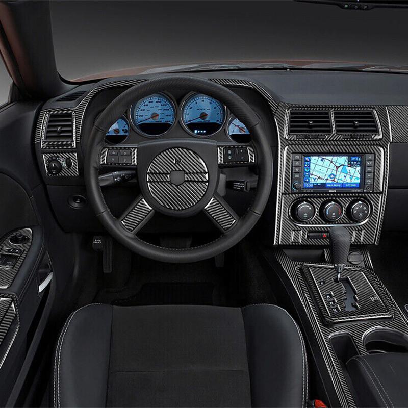 Carbon Fiber Dashboard Demist Air Vent Outlet Cover For Dodge Challenger 08~14