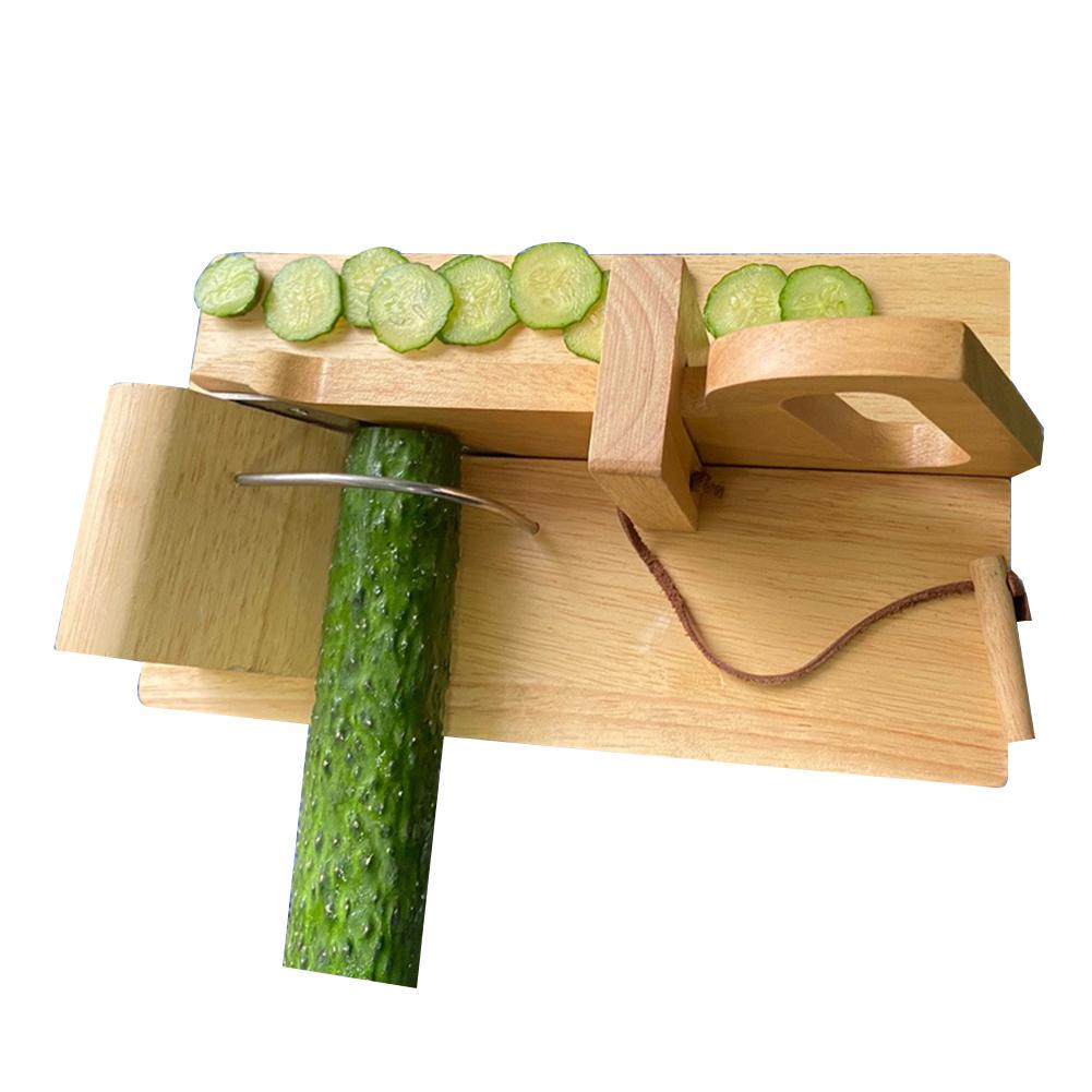 Food Cutter Safe Professional Sausage Slicer Wooden Meat Cutting Tool for Kitchen Camping