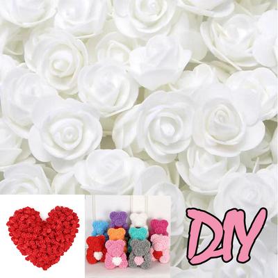 100 stk PE-skum Kunstige Blomster Hjemme Vase Bord Bryllupspynt DIY Gave Scrapbok Boblebjørn Julefest Girlander Dekor Billig