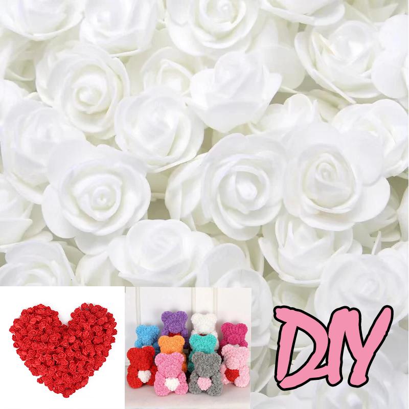100PC PE Foam Artificial Flowers Home Vase Table Wedding Accessories DIY Gift Scrapbook Bubble Bear Holiday Party Garland Decor Cheap