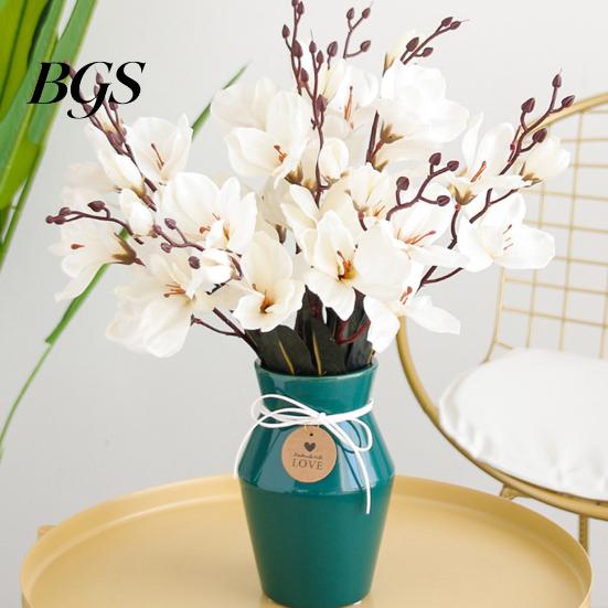 Fake Flower 1 Bundle Artificial Gladiolus Landscaping Table Top Ornaments Faux Bouquet Silk Living Room Simulation Plant for Garden