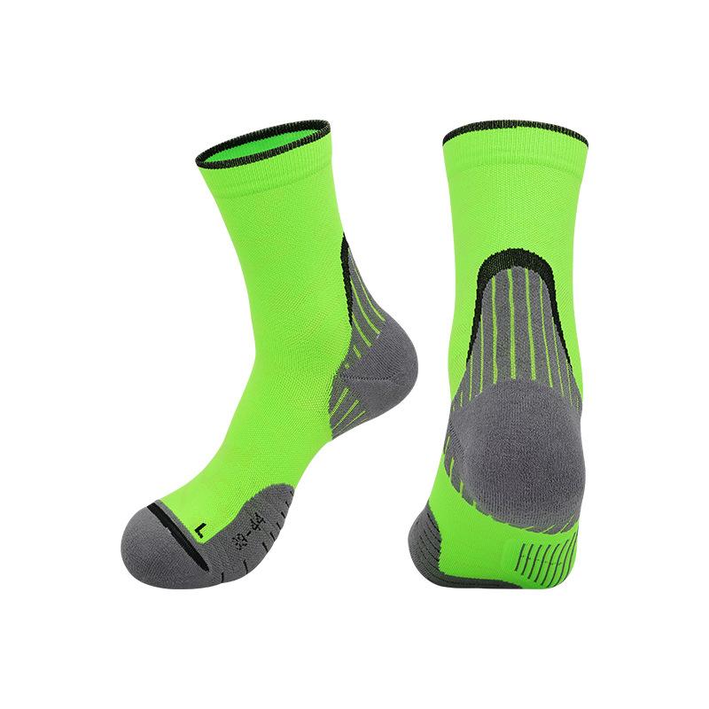 2026 Outdoor Running Socks Non-slip Breathable Medium Tube Socks Long Running Marathon Socks Cotton Professional Cycling Sports Socks