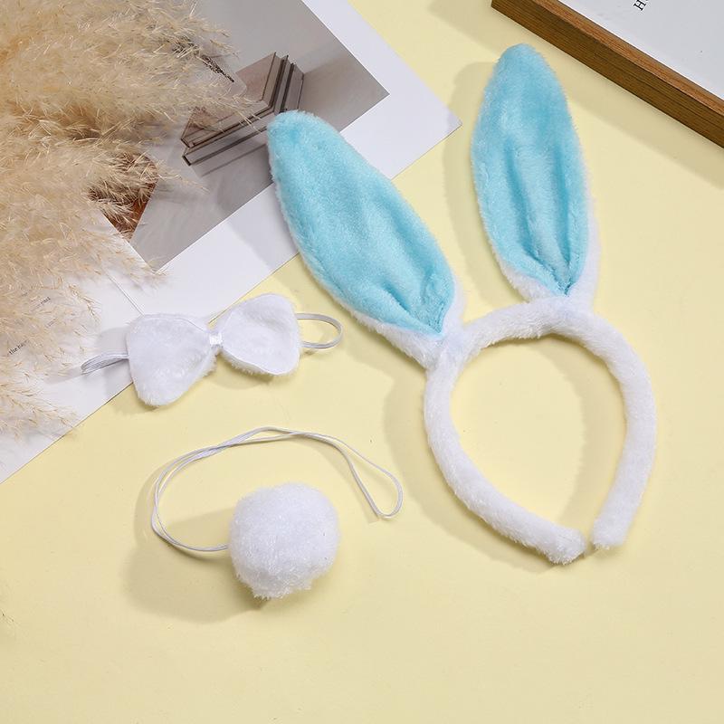 Korean Cute Plush Bunny Ears Headband for Kids' Party & Easter