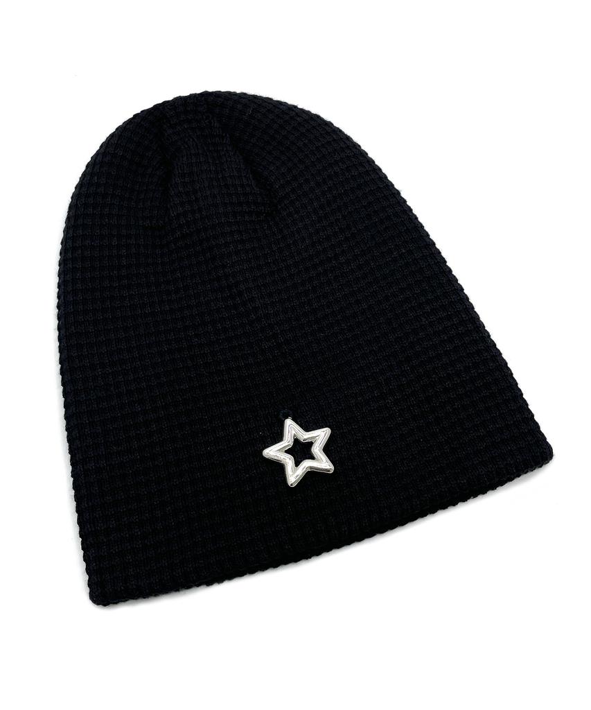 ÜBERWELTLICHE Stern Sommer Strickmütze [Schwarz]