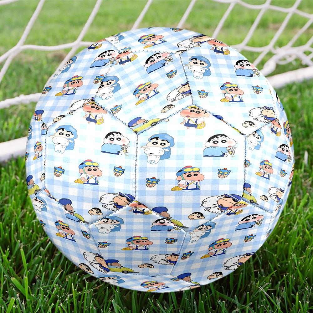 Crayon Shin Print Size 5 Soccer Ball, Standard Match Football for Sports Game and Team Practice, Ideal Gift for Soccer Fans