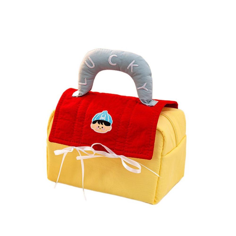 Cloth Handheld Cosmetic Case House-shaped Toiletry Bag Cute Cute Cabin Makeup Bag  Storage Bag жёлтый