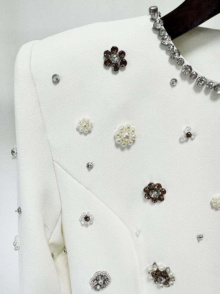 2026 High-End Frühling Strasssteine Perlen Schlankes Abendkleid