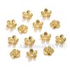 50pcs/lot Stainless Steel Flower Beads Caps Petal Base For DIY Jewelry Making Material Supplies Earrings Handmade Accessories