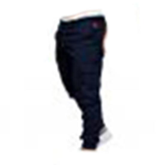 Plus Size Men Casual Solid Color Waist Drawstring Multi Pockets Long Cargo Pants