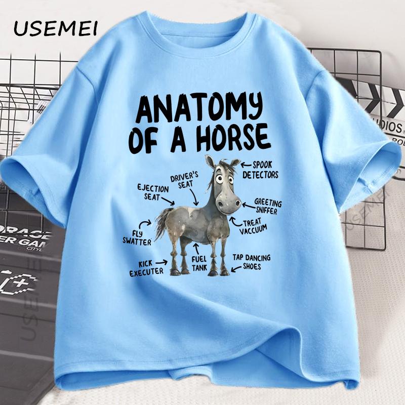 

Анатомия Лошади Футболка Смешная Футболка для Любителя Лошадей Мужская Женская Графическая Уличная Одежда Футболка с Коротким Рукавом Харадзюку Мужская Одежда 4XL