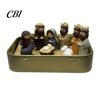 Christmas Manger Decor Mini Nativity Set in A Tin Box, 3D Printed Pocket Size Holy Family Christian Holiday Ornament Figurines, Miniature Religious