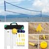 Portable Beach Volleyball Net System Set Outdoor Sports Volleyball Training PVC Tube Adjustable Posts Ball Hand Pump