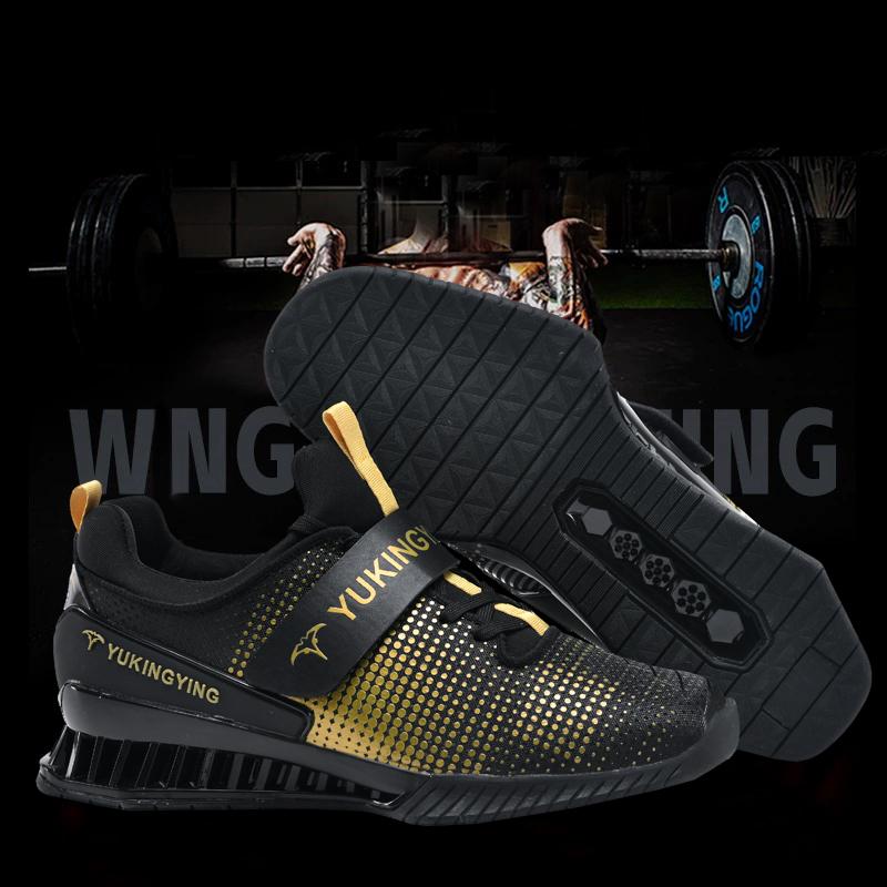 39-46 Men's Plus Size Anti Slip Wear-resistant Breathable Deep Squat Hard Pull Shoes Weightlifting Shoes Casual Training Shoes
