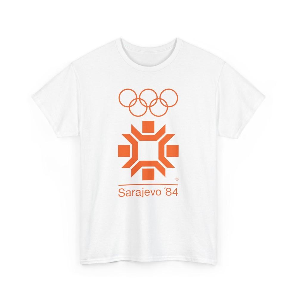 

1984 Sarajevo Olympics Vintage Tshirt Tops Tee, Retro Winter Games T-Shirt, Unisex Cotton S