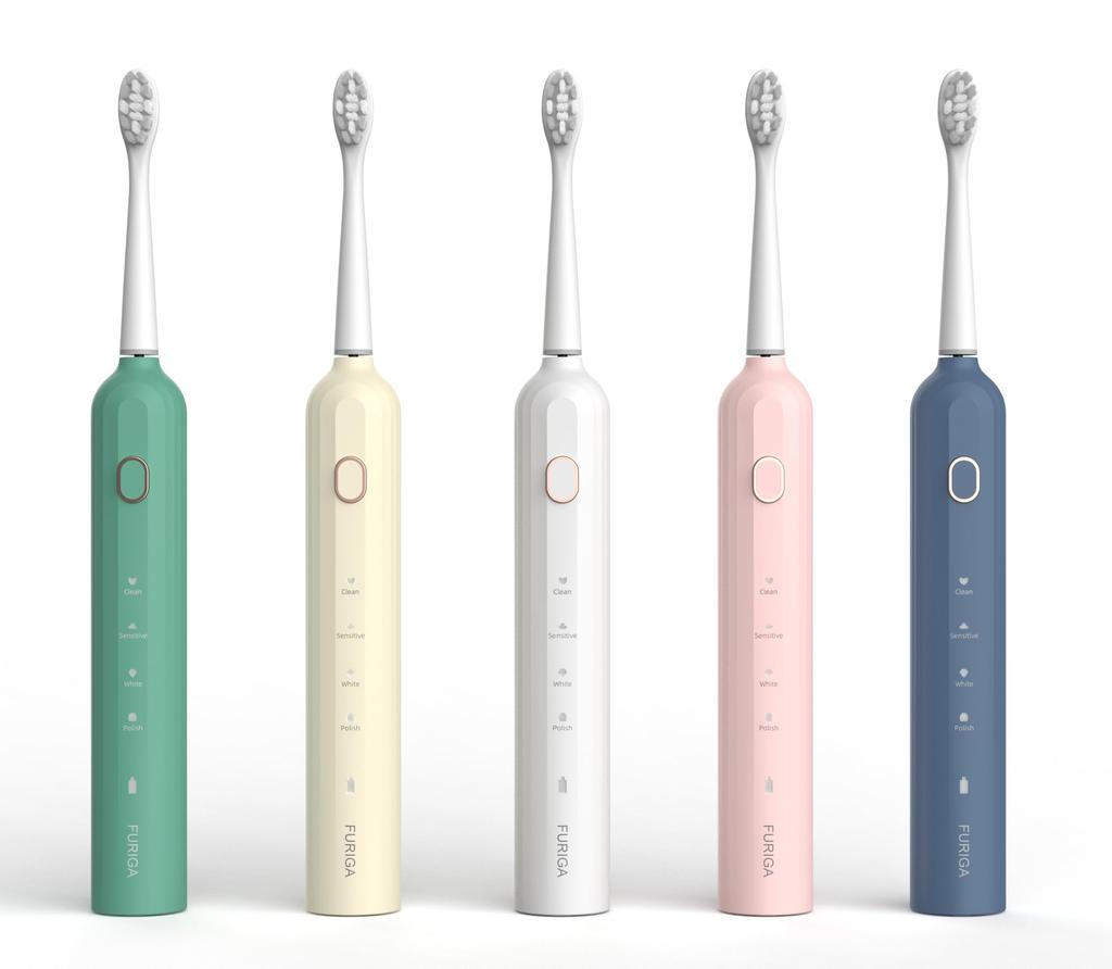 Electric Toothbrush, Sonic, Rechargeable, Beginner-Friendly, 2 Replacement Brush Heads, IPX7 Waterproof, Soft, Whitening, Interdental Cleaning,