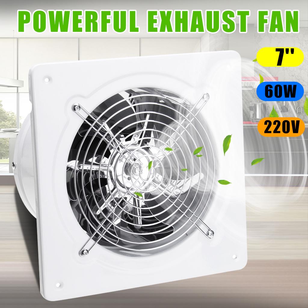 Buy 60W 7'' Exhaust Fans Quiet Windproof Air Vent Fan Blower