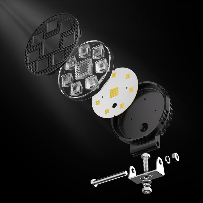 Led Offroad Lights Led Amber Driving Offroad Lights Waterproof Bright High Multi-Functional 360 Degree Rotatable Device For Car