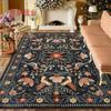 Plant Flower Pattern Living Room Carpet Retro American Decoration Sofa Coffee Tables Washable Rug Bathroom Kitchen Non-slip Mat