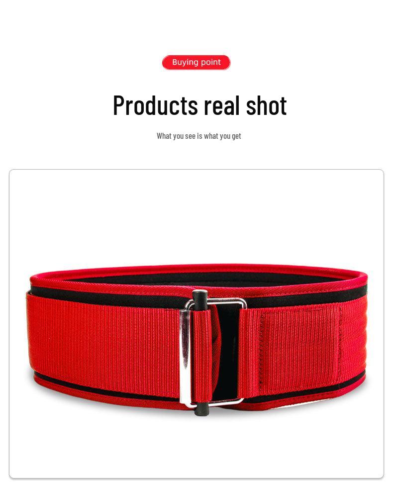 Blue Self-Locking Weightlifting Belt: Cross-Border Sports Back Support for Squats, Powerlifting, and Deadlifts