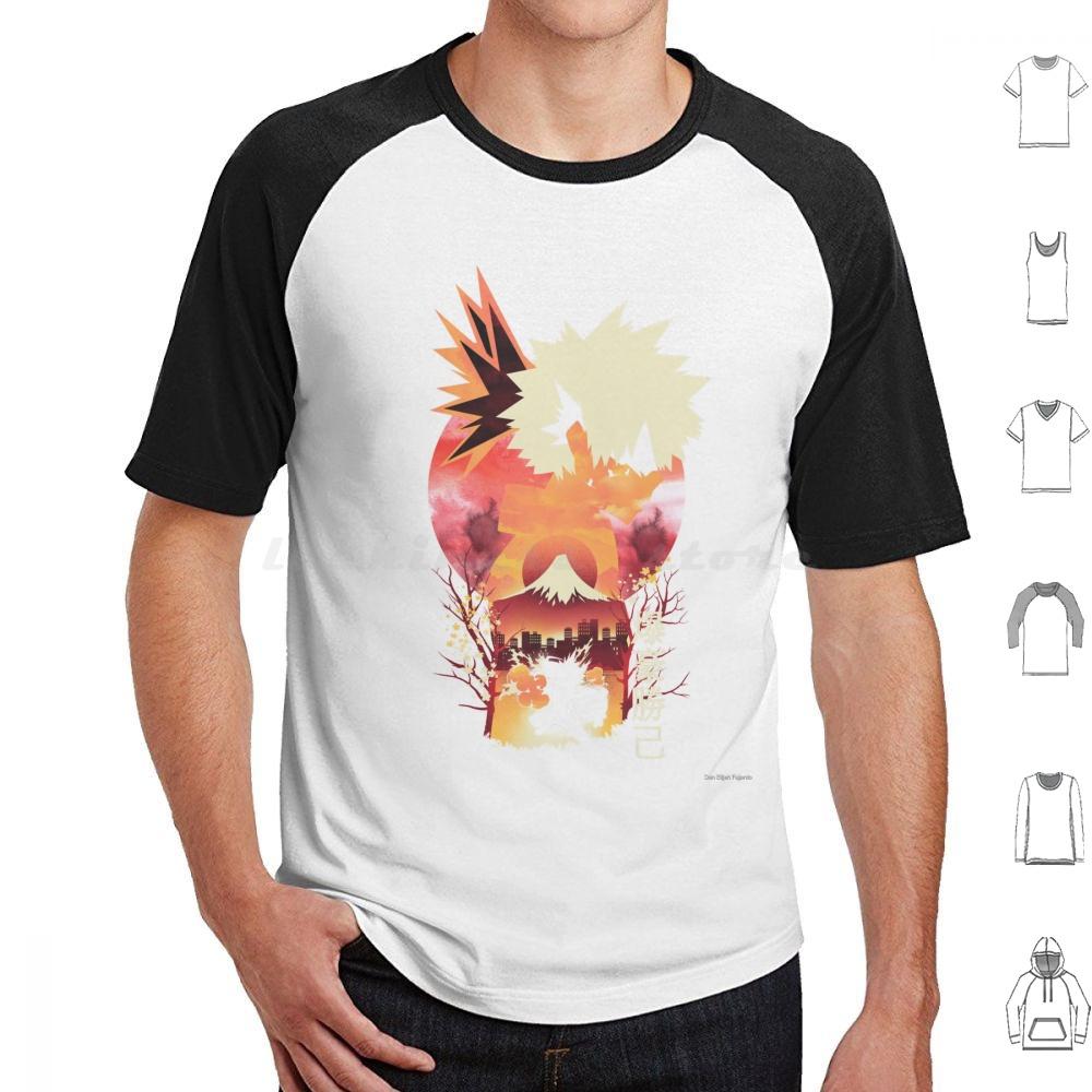 Bakugou Sunset T Shirt Big Size 100 Cotton Anime Manga Artistic Sunset Kawaii Japan Japanese Inspiration Home Hero Titan Tv