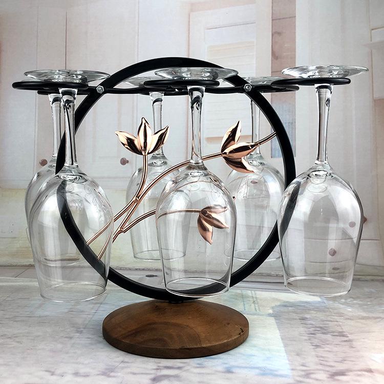 Retro Creative Inverted Wine Glass Rack for Home Decor