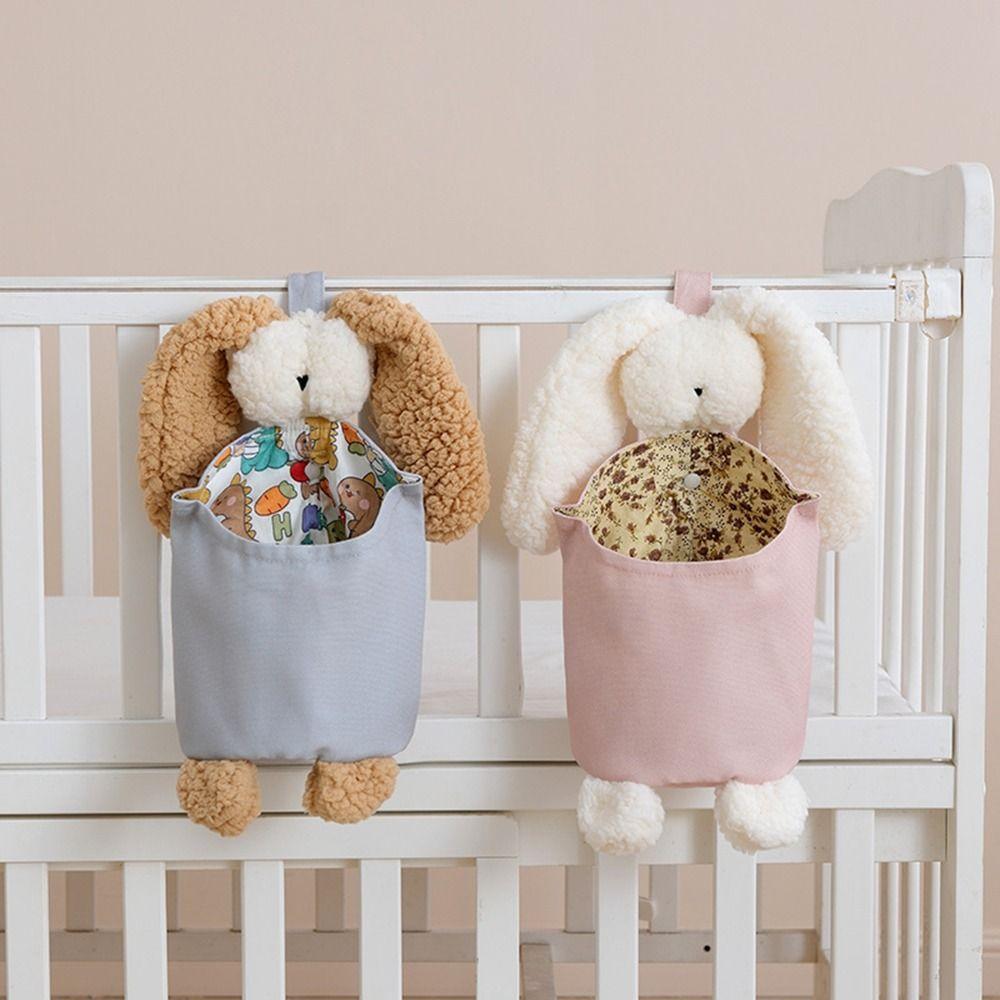 Cartoon Rabbit Shape Storage Bag Cotton Newborn Bed Headboard Organizer  Dormitory