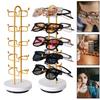 360 Degrees Rotating Sunglasses Organizer 5 Layer Metal Glasses Storage Rack