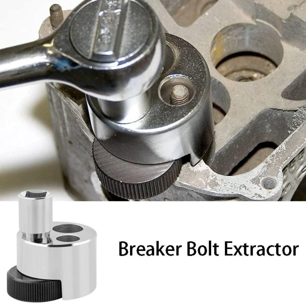 Silver Finish Nut Extractor Square Joint Bolt Extractor Industrial Maintenance