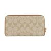 Coach Zip Around 19 Solid Color Letter Logo Classic Monogram Canvas With Leather Clutch Wallet Small Women Wallet Khaki C4452-IMVHK