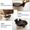 AUOON Clip On Strainer Silicone for All Pots and Pans, Pasta Strainer Clip On Food Strainer for Meat Vegetables Fruit Silicone Kitchen Colander