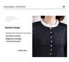 Beaded French Light Luxury Satin Shirt with Contrast Stitching - Spring 2025 Xiaoxiang Style Women's Top