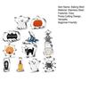12Pcs Halloween Cookie Cutter Set Stainless Steel Biscuit Molds DIY Pumpkin Ghost Black