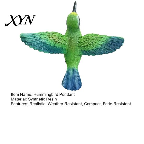 Miniature Wildlife Decor Resin Hummingbird Figurine, Clip?on Bird Statue for Fence, Flower Pot Tree Garden Branch, Realistic Ornament, Outdoor Patio