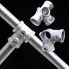 Aluminum Alloy Connector Elbow Tee Base Flat Three-Dimensional Fitting Connection Fastener 20/25Mm Steel Tube Shelf Parts